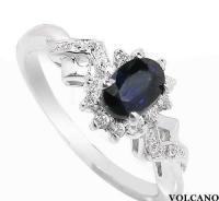 免費代理合作 天然藍寶石銀戒指，高品質珠寶首飾加工廠直供